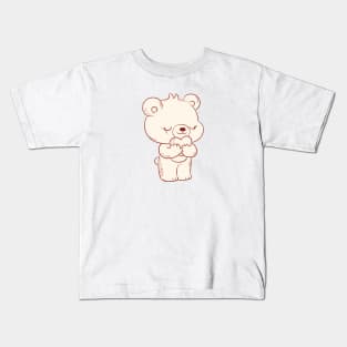 Osito Bongo, Ama el Amor no5 Blanco y Cafe Kids T-Shirt